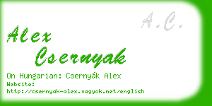 alex csernyak business card