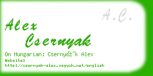 alex csernyak business card